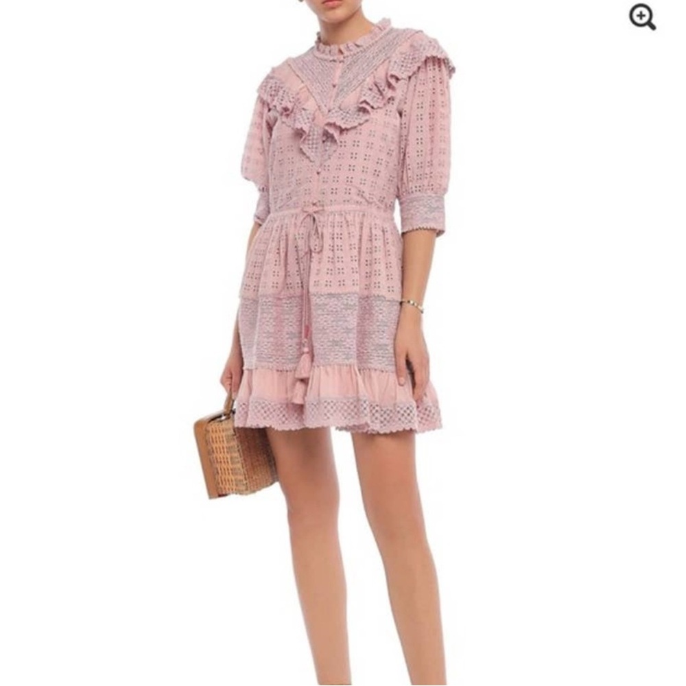 Love Sam Flower Trails Eyelet Peony Mini Dress